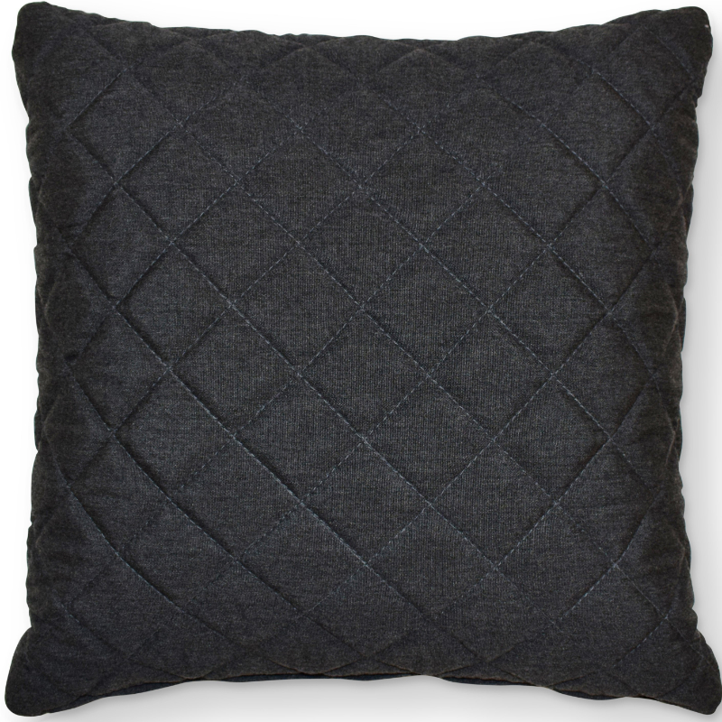 Granada Fabric Scatter Quilted Cushion - Lead Chine