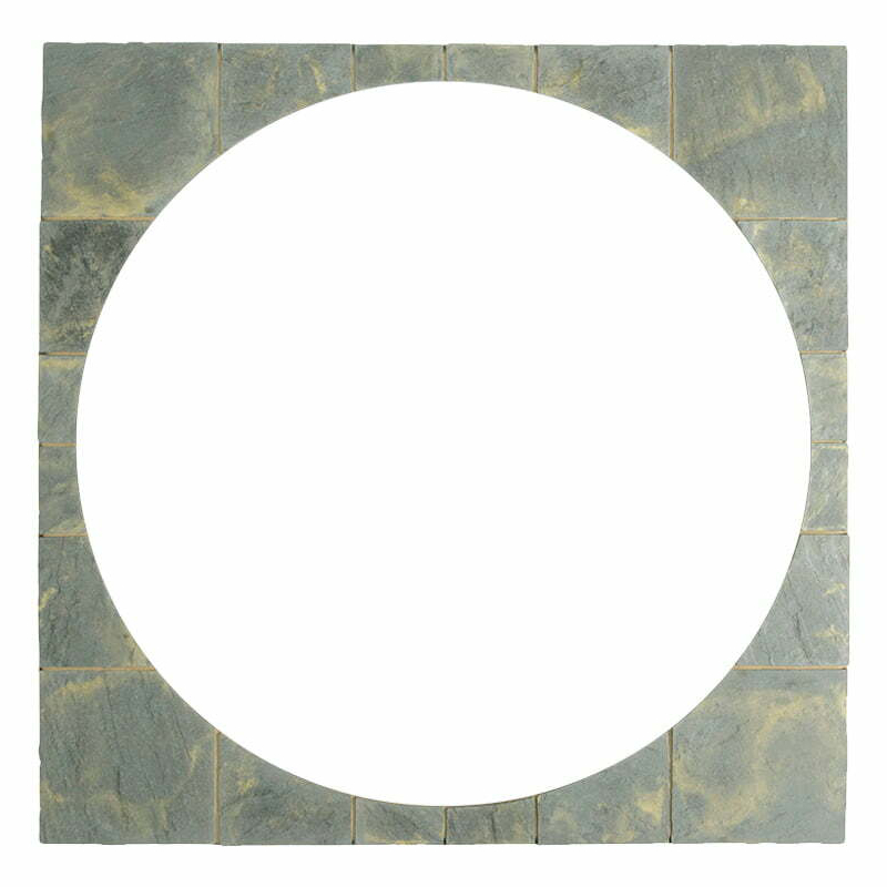 2.4mtr Abbey Paving Circle Squaring off Kit - Antique at Rattan Garden Furniture