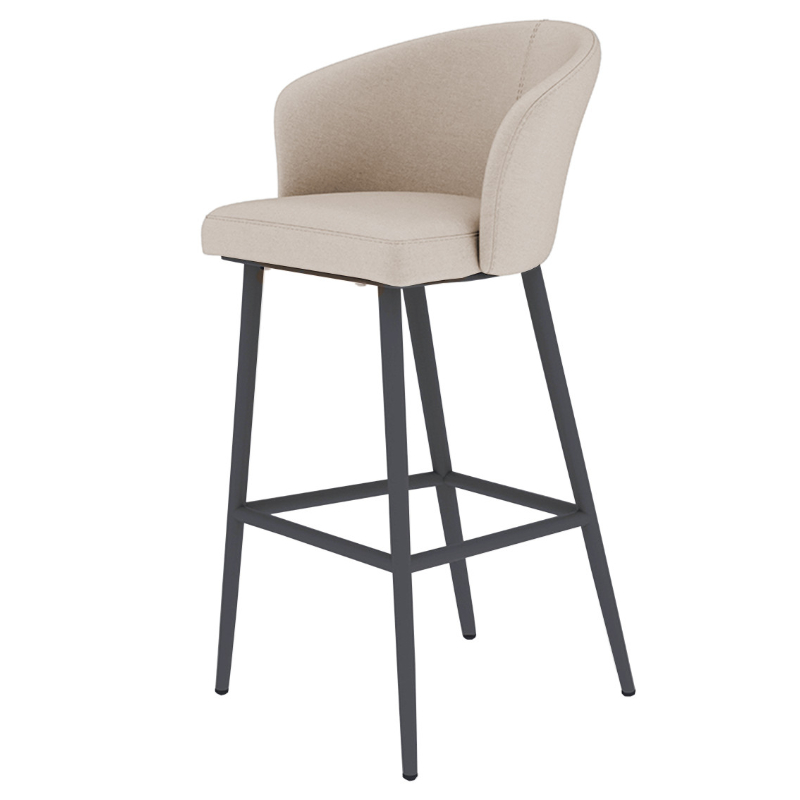 Almeria Outdoor Fabric Bar stool - Taupe
