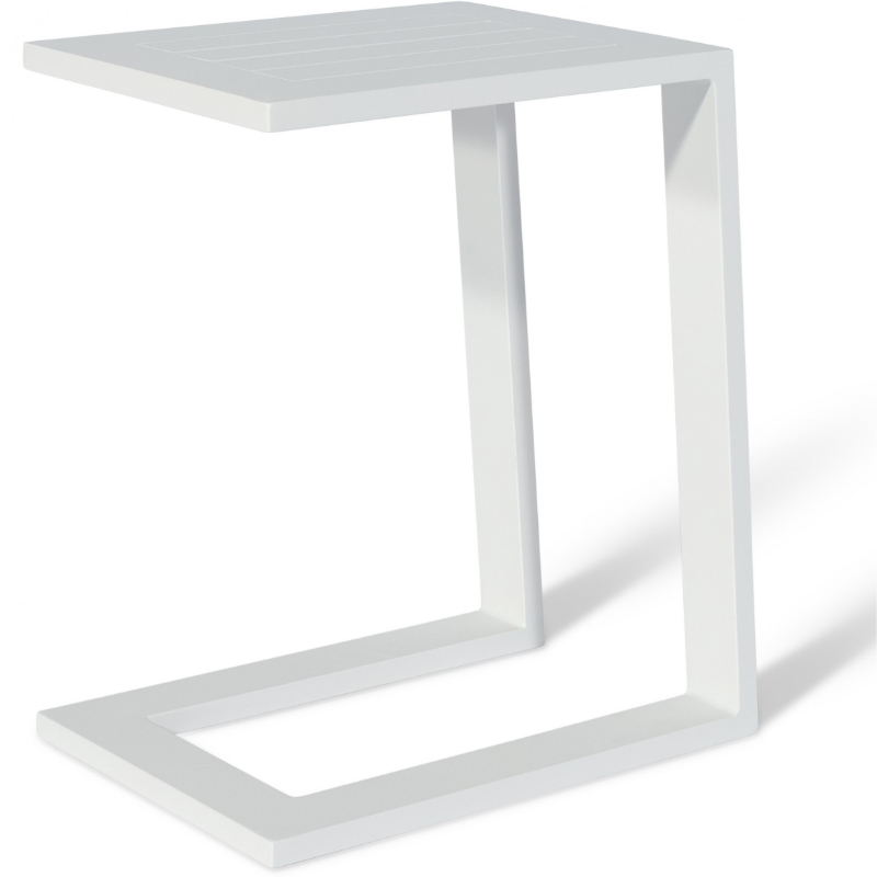 Berlin Aluminium Side Table - White