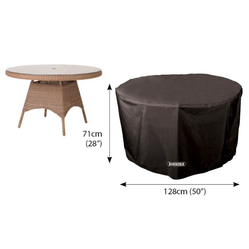 Classic Protector 6000 Circular Table Cover - 4/6 Seat - Black at Rattan Garden Furniture