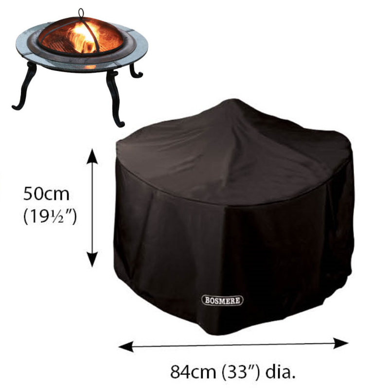 Classic Protector 6000 Large Round Fire Pit Cover - Black at Rattan Garden Furniture