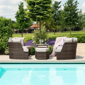 Ascot Rattan Daybed – Brown