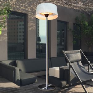 MZ Lyra Freestanding Electric Patio Heater - 2100W - White 