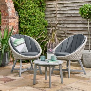 Macaw Rattan Curve Bistro Set