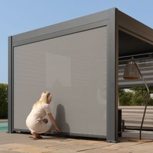 MZ Eden Textline Blind Pergola - 4m Side