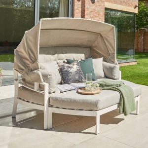 Pheasant Aluminium Day Bed and Lounger - Cream