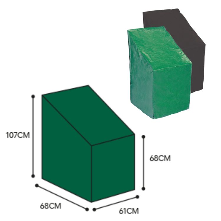 Classic Protector 2000 Stacking / Reclining Chair Cover - Green / Black