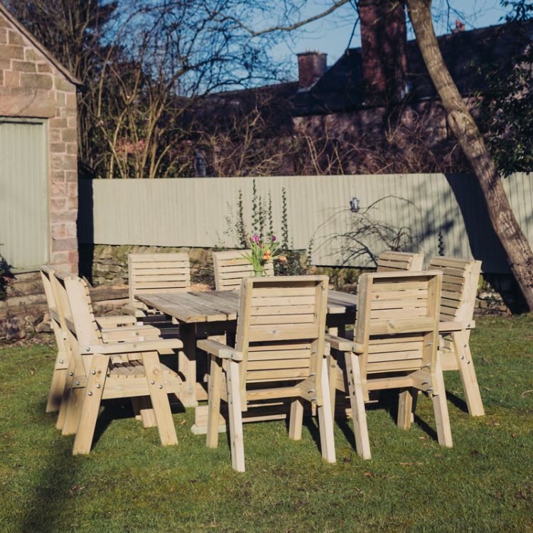 Moorvalley Ergo 8 Seater Square Dining Set