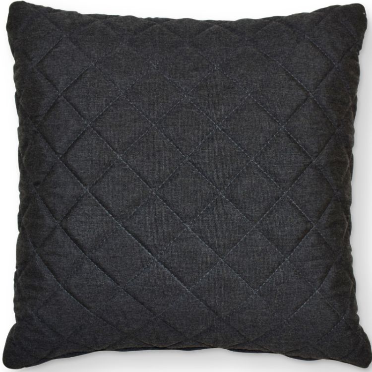 MZ Fabric Scatter Quilted Cushion - Lead Chine