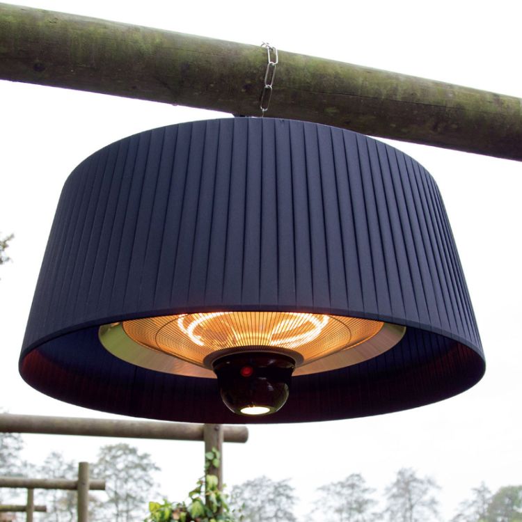 MZ Lyra Hanging Electric Patio Heater 1800W Charcoal