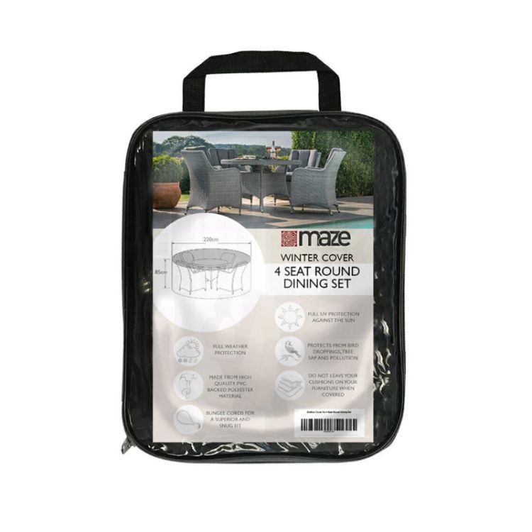 MZ 4 Seater Round Dining Set Outdoor Cover 