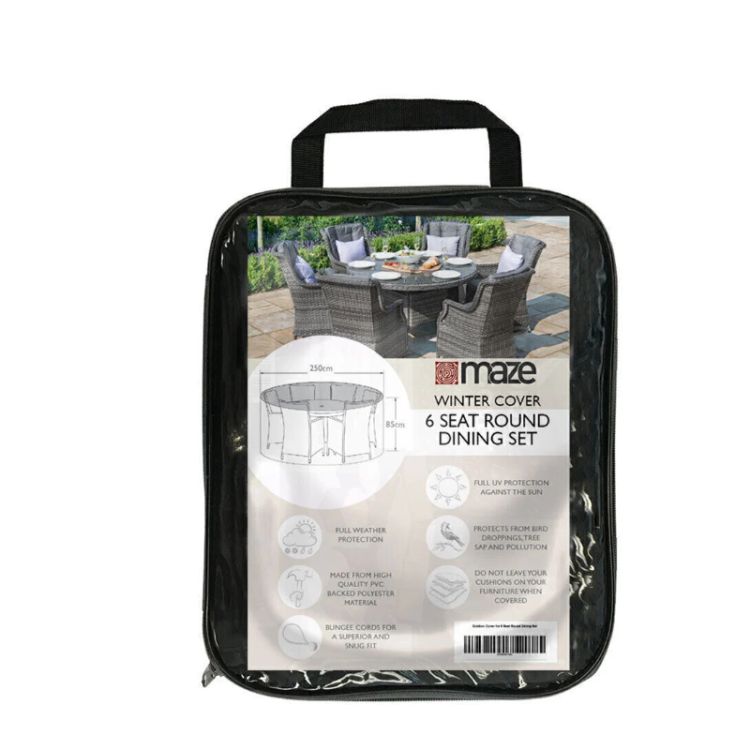 MZ 6 Seater Round Dining Set Outdoor Cover 