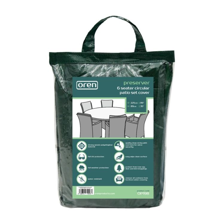 Preserver - 6 Seater Circular Patio Set Cover - 225cm