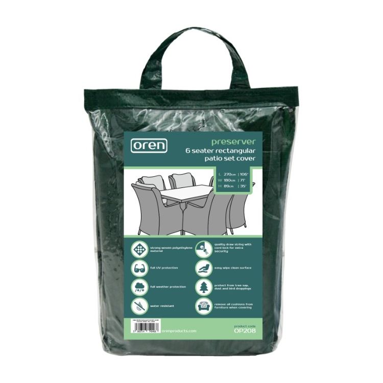 Preserver - 6 Seater Rectangular Patio Set Cover - 270cm