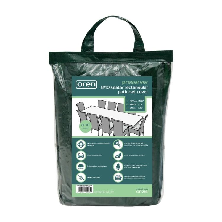 Preserver - 8/10 Seater Rectangular Patio Set Cover - 320cm