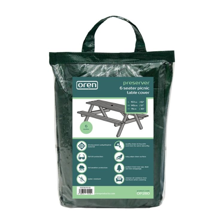 Preserver - 6 Seater Picnic Table Cover - 157cm