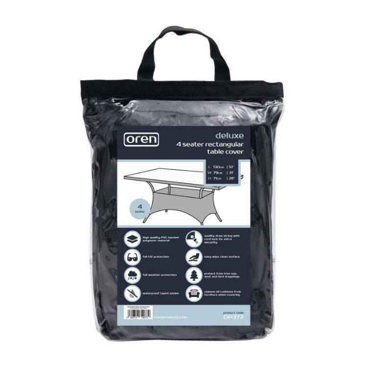 Deluxe - 4 Seater Rectangular Table Cover - 130cm