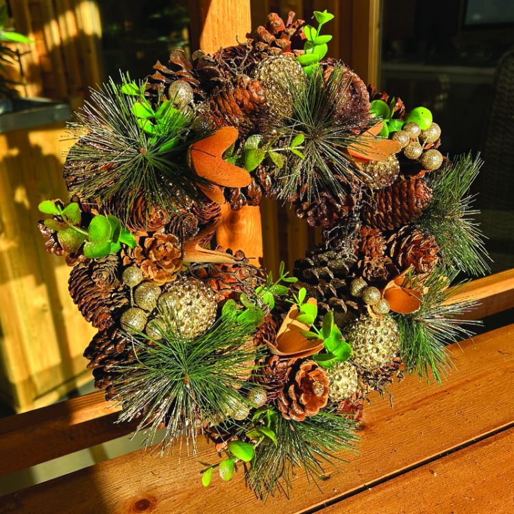 Osbourne Glitter Christmas Wreath - 33cm