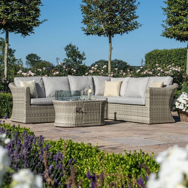 Buy Rattan Set With Fire Pit Tables, Fire Pit Tables