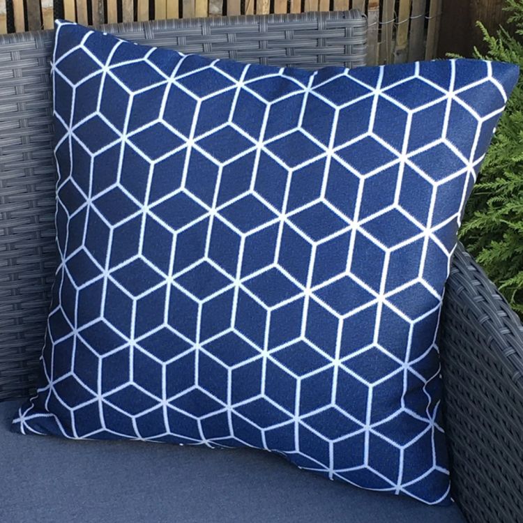 RC Blue Geometric Scatter Cushion - Pack Of 2