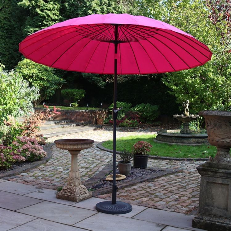 RC Shanghai 2.7m Crank And Tilt Parasol - Pink 