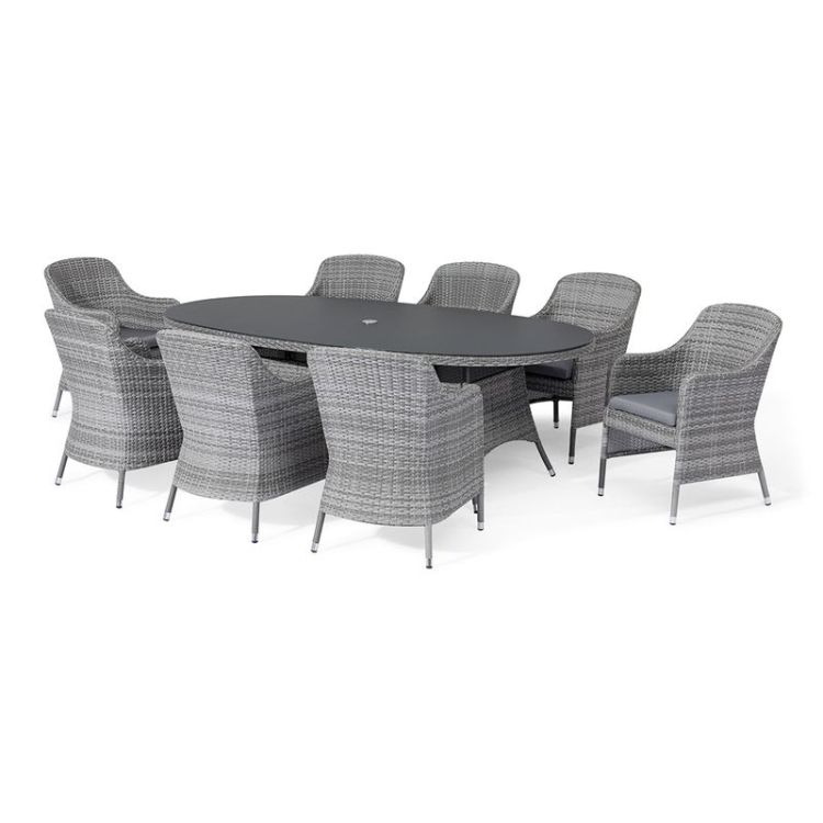 Florence 8 Seater Rattan Oval Dining Set