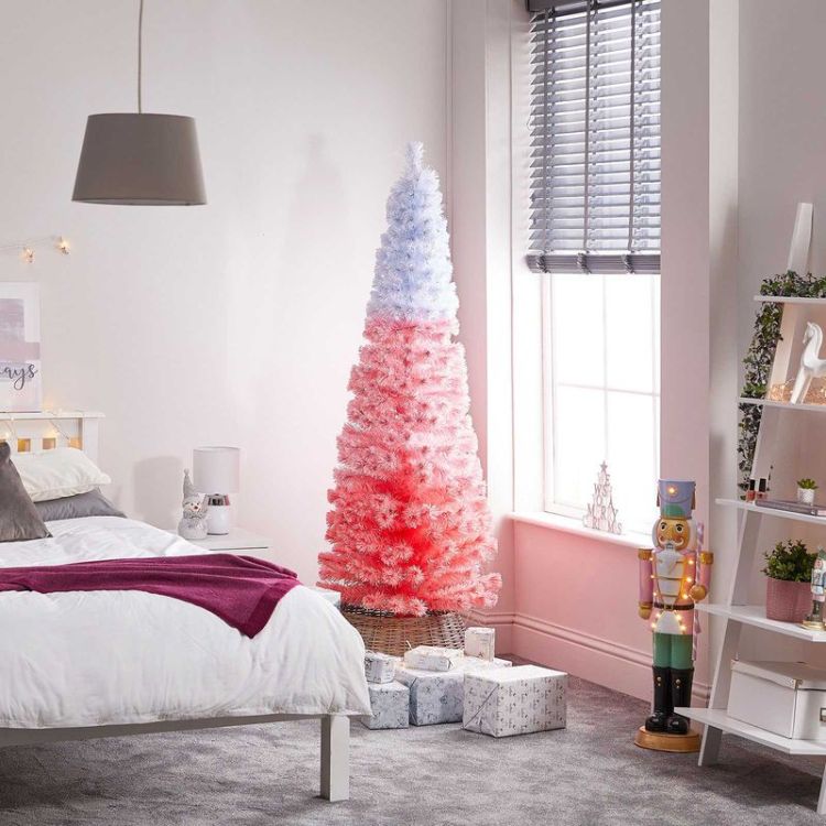 Vixen Eclipse Pink & White Fibre Optic Christmas Tree 5ft