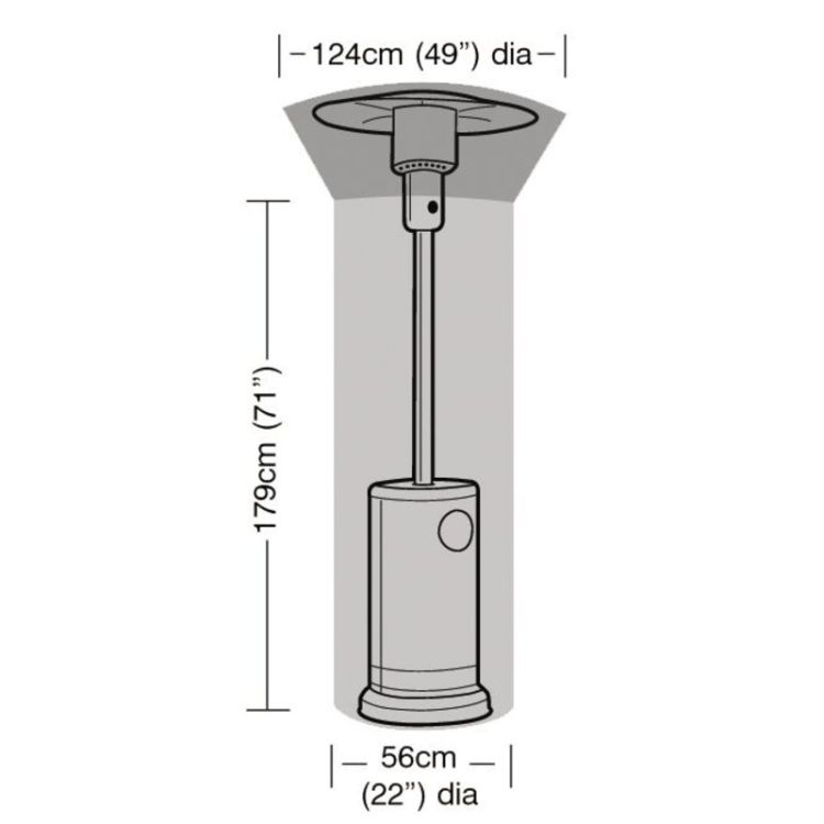 Premium Super Tough Patio Heater Cover - Black