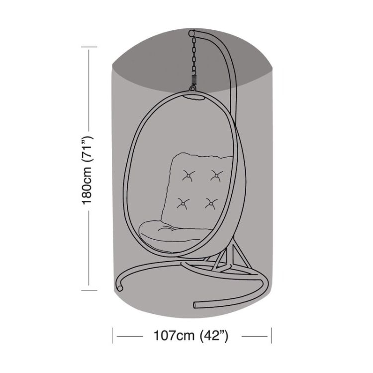 Premium Super Tough Single Hanging Chair Cover - Black