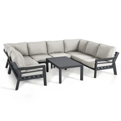 MZ New York 6 Seater Aluminium U-Shaped Sofa Set