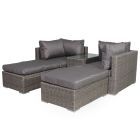 RC Paris 4 Seater Rattan Multi Setting Relaxer Set