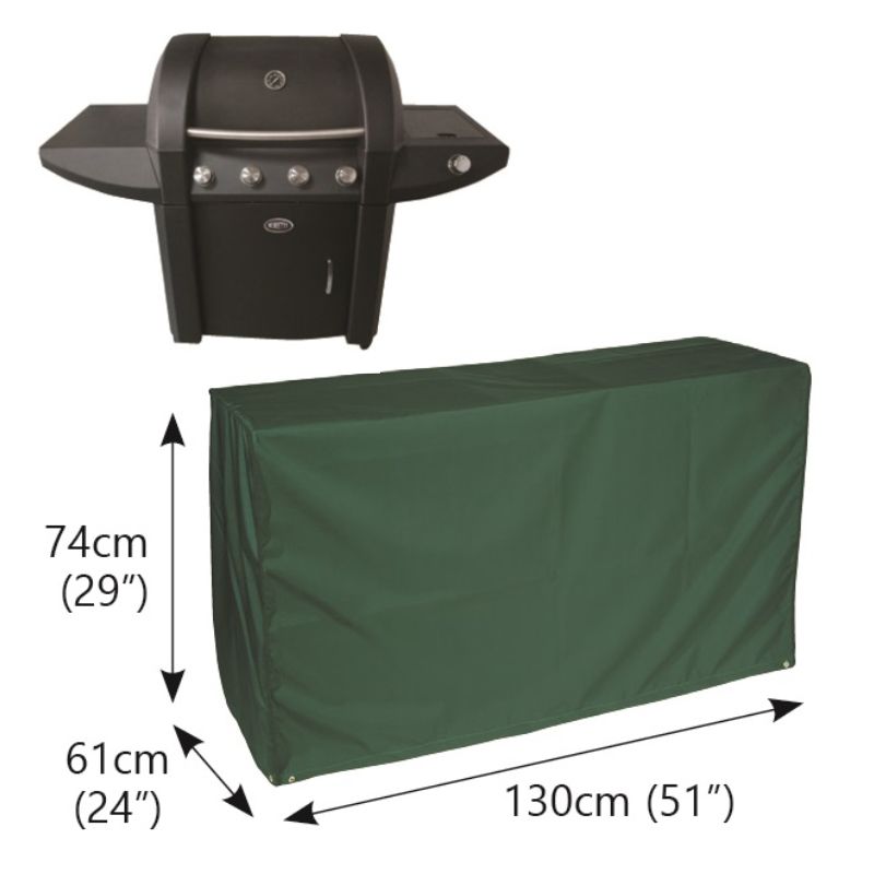 Bosmere P510 Protector Plus Grillabdeckung – Wendbar Grün/Schwarz, Mit Rädern, Wetterfest