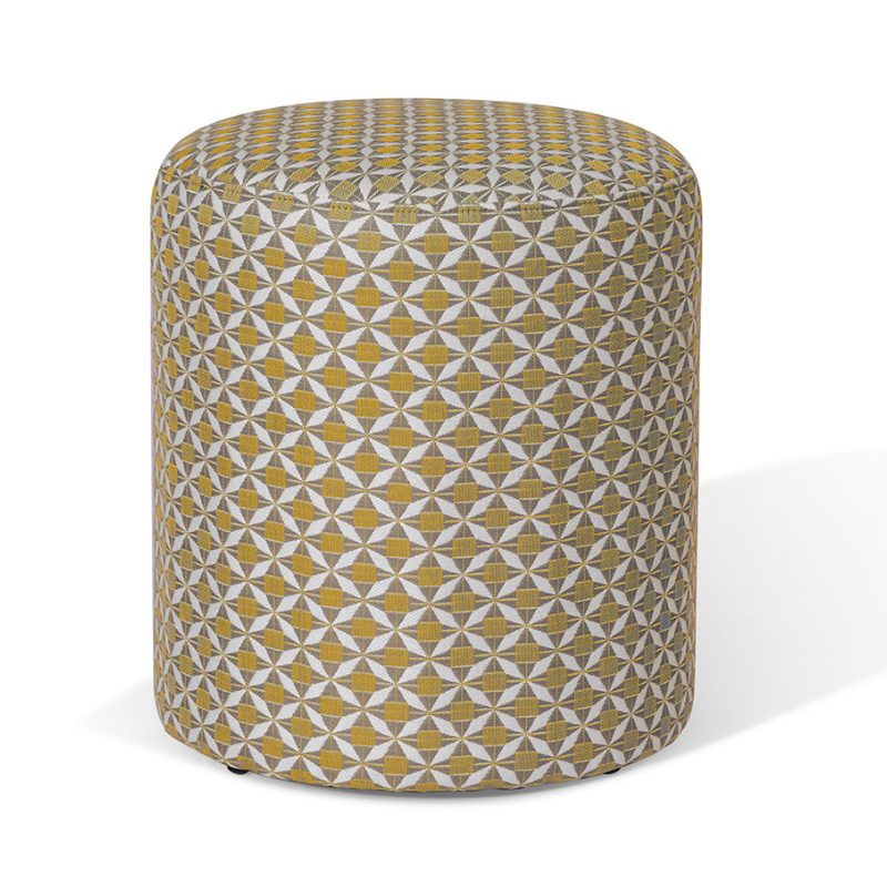 MZ Outdoor Sunbrella Footstool - Mosaic Yellow at Rattan Garden Furniture