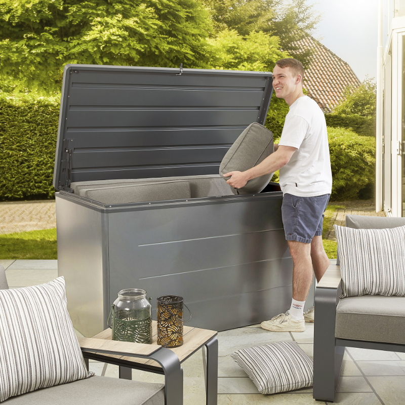 Hex Living 1200L Farley Deck Storage Box - Anthracite Grey