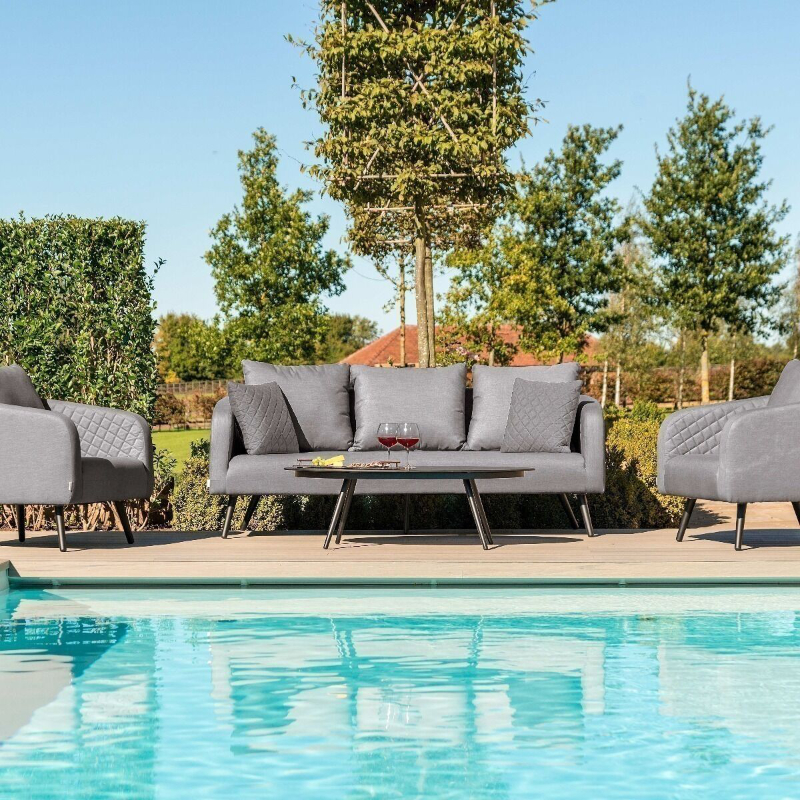 MZ Ambition 5 Seater Outdoor Fabric Sofa Set - Grey
