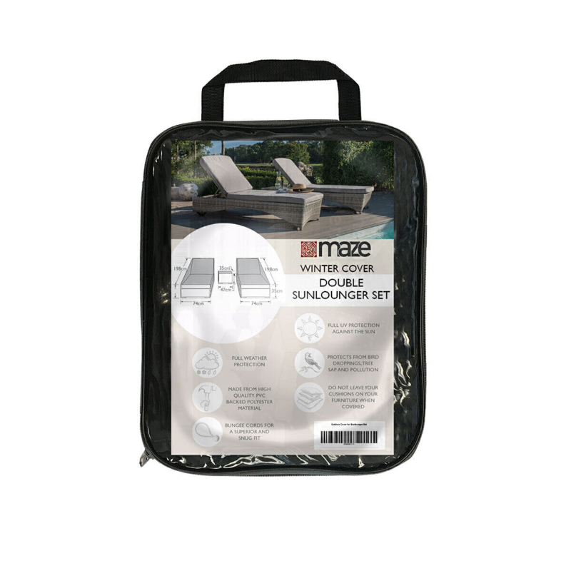MZ Double Sunlounger Set Outdoor Cover at Rattan Garden Furniture