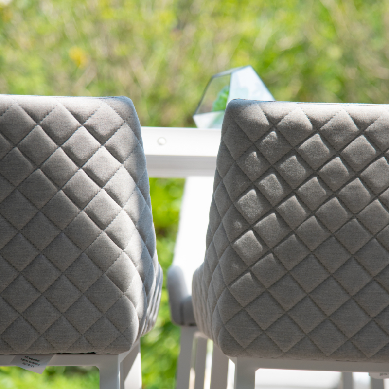 Nantes 4 Seater Outdoor Fabric Round Bar Set - Lead Chine