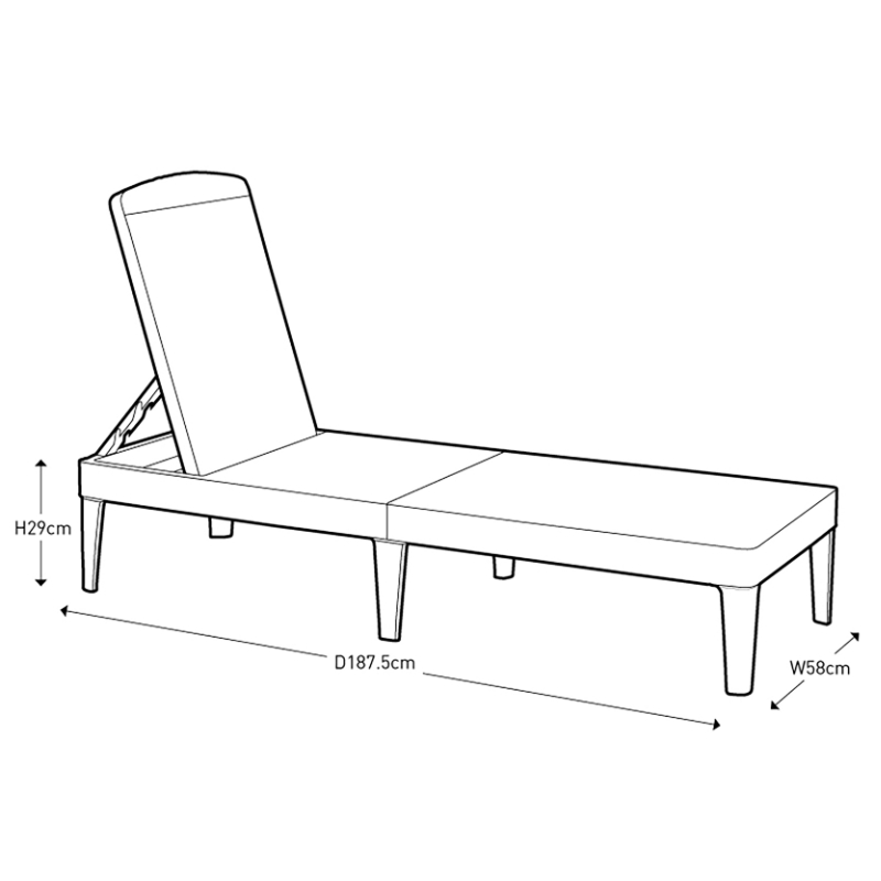 Norfolk Jaipur Resin Lounger Double Sunlounger with Side Table