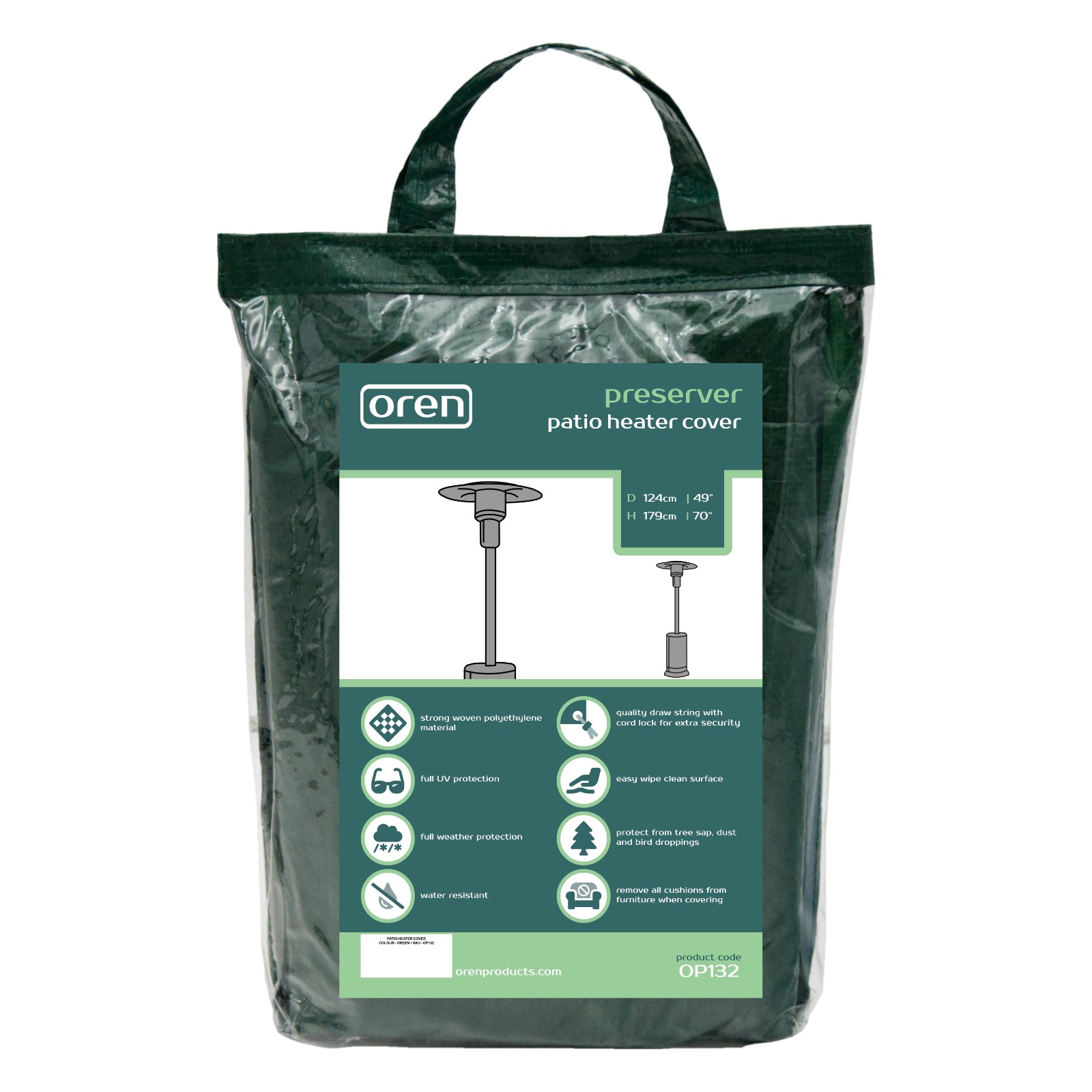 Preserver - Patio Heater Cover - 179cm at Rattan Garden Furniture