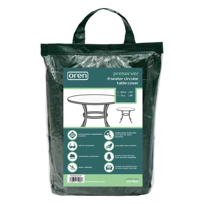 Preserver - 4 Seater Circular Table Cover - 107cm at Rattan Garden Furniture