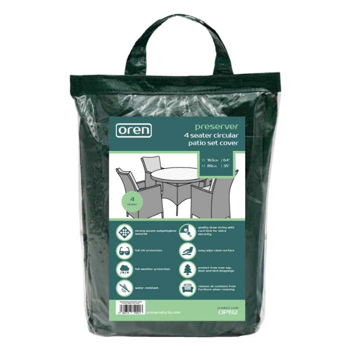 Preserver - 4 Seater Circular Patio Set Cover - 163cm at Rattan Garden Furniture