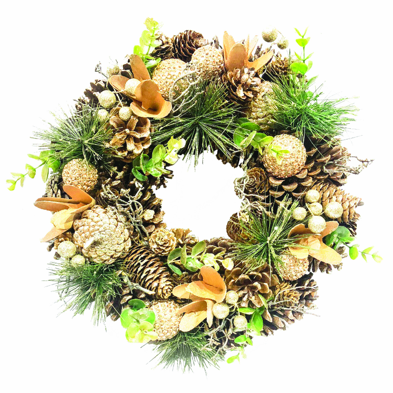 Osbourne Glitter Christmas Wreath - 33cm