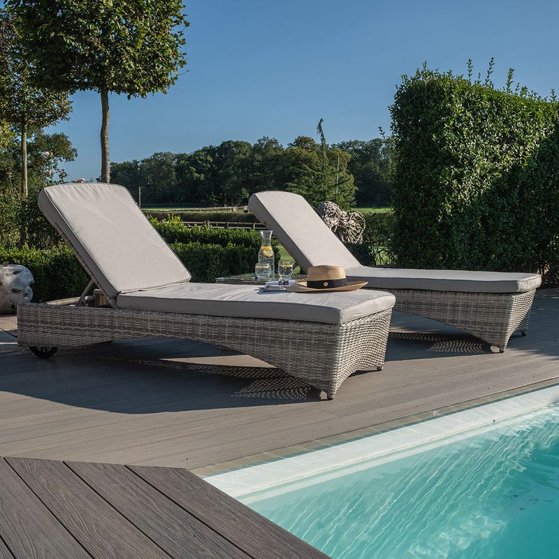 MZ Oxford 3pc Rattan Sunlounger Set at Rattan Garden Furniture