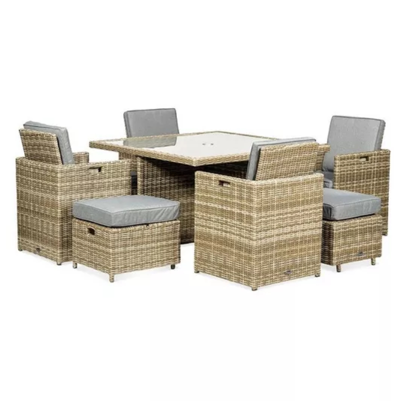 RC Wentworth 8 Seater Rattan Cube Set