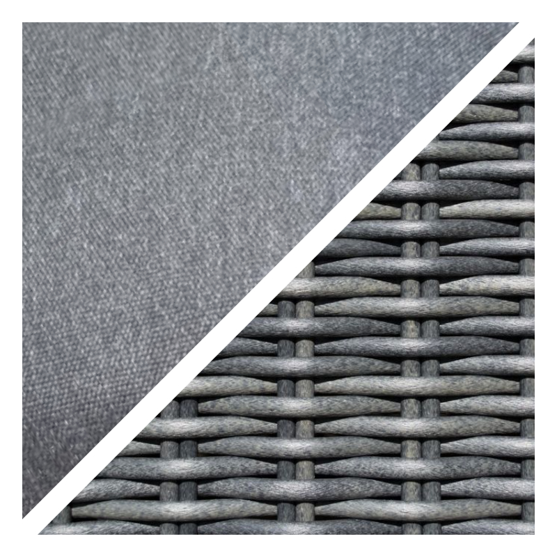 Bunbury Rattan Sofa Set - Grey Weave
