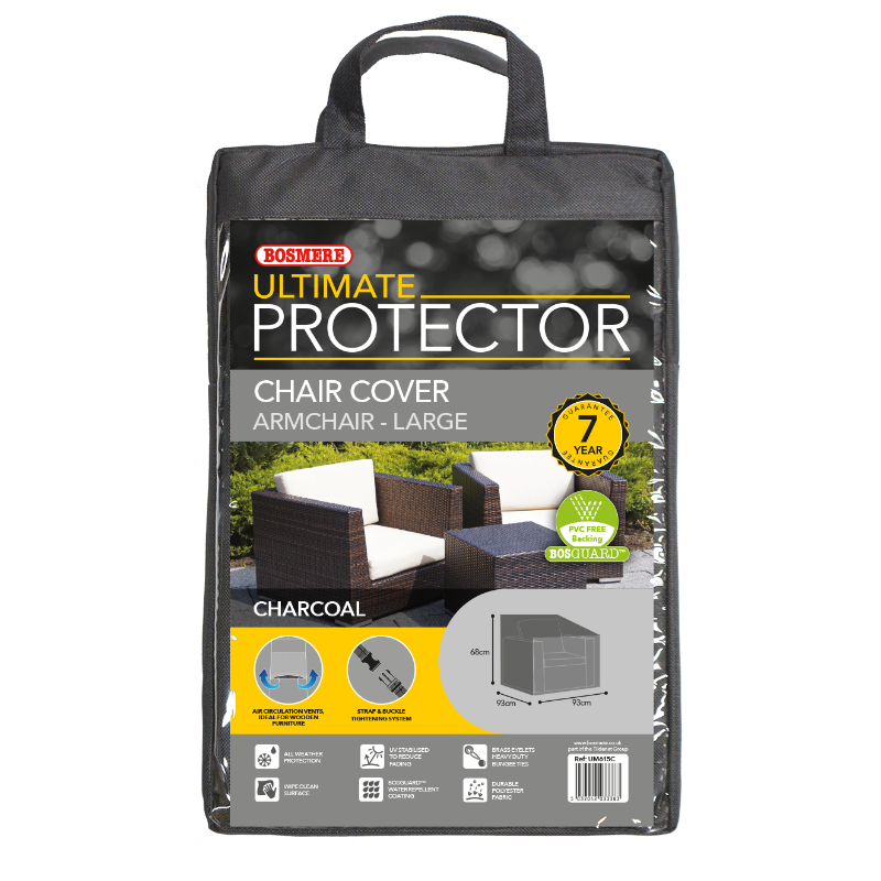 Ultimate Protector Armchair Cover - 93cm - Charcoal