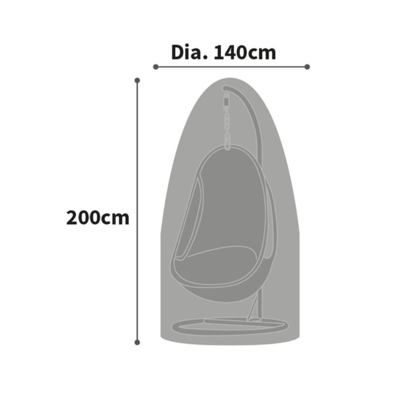 Ultimate Protector Hanging Chair Cover - Large - Charcoal at Rattan Garden Furniture