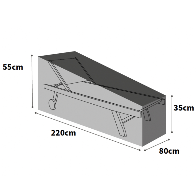 Ultimate Protector Sun Lounger Cover - Large - Charcoal at Rattan Garden Furniture