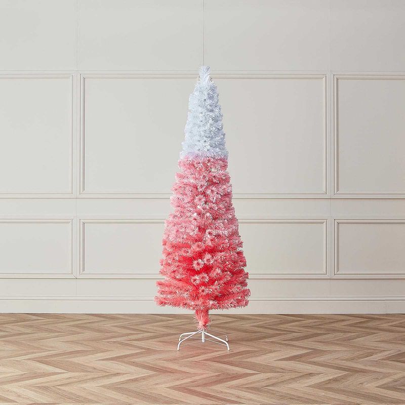 Vixen Eclipse Pink & White Fibre Optic Christmas Tree - 5ft